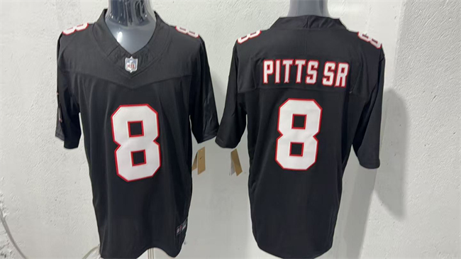 Men's Black Atlanta Falcons #8 Kyle Pitts F.U.S.E. Vapor Untouchable Limited Stitched Football Jersey